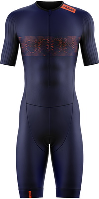 2026 HUUB Heren Contour Tri Suit CONTSNO - Navy / Orange