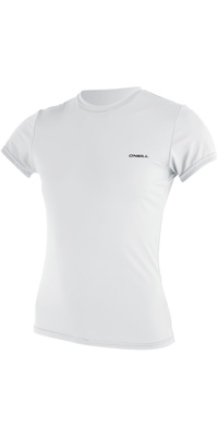 2026 O'Neill Womens Basic Skins Short Sleeve Sun Shirt 5716 - White