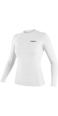 2026 ONeill Dames Basis Skins Lange Mouw Lycra Vest 5718 - White