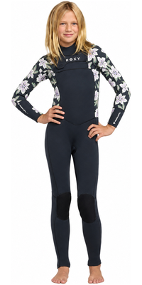2026 Roxy Junior Swell Natural 4/3mm Borst Ritssluiting Wetsuit 26RW213501 - Of The Pacific