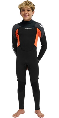 2026 Quiksilver Junior Prologue+ 5/4/3mm Rug Ritssluiting Wetsuit 25CW213509 - Fiery Coral