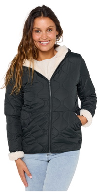 2026 Rip Curl Womens Anoeta Classic Quilted Jacket 03FWJA - Noir