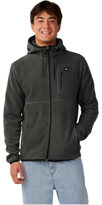 2026 Rip Curl Mens Departed Polar Zip Thru Fleece 08VMFL - Charcoal Grey