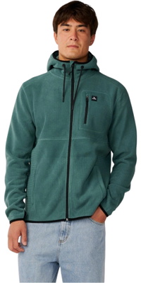 2026 Rip Curl Mens Departed Polar Zip Thru Fleece 08VMFL - Muted Green