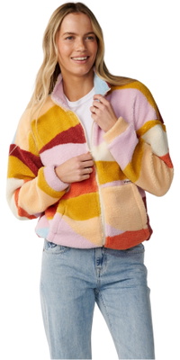 2026 Rip Curl Dames Retro Swell Standaard Polair Ritsdoor Fleece 0D7WFL - Multi