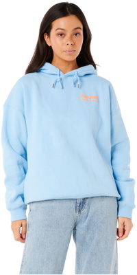 2026 Rip Curl Dames Surf Puff Erfgoed Hoodie 06AWFL - Mid Blue
