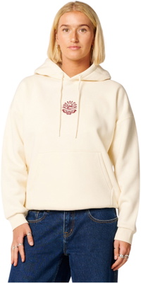 2026 Rip Curl Dames Icoon Van Surf Erfgoed Hoodie 06NWFL - Bone / Donkere Pruim