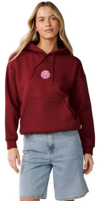 2026 Rip Curl Dames Icoon Van Surf Erfgoed Hoodie 06NWFL - Dark Plum