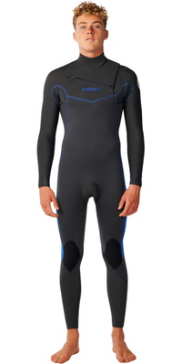 2026 Rip Curl Mens Dawn Patrol 3/2mm Chest Zip Wetsuit 16RMFS - Grey / Blue