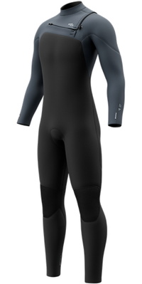2026 Mystic Heren Motion 4/3mm Borst Ritssluiting Wetsuit 35000.270007 - Tidal Blue