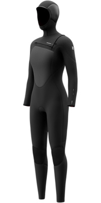 2026 Mystic Dames Gem 6/4/3mm Borst Ritssluiting Met Capuchon Wetsuit 35000.270015 - Black