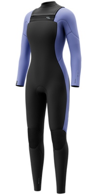 2026 Mystic Dames Haven 4/3mm Dubele Borst Ritssluiting Wetsuit 35000.270046 - Iris Blue