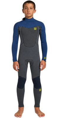 2026 Billabong Junior Absolute Core 4/3mm Rug Ritssluiting Wetsuit ABBW100164 - Dark Denim