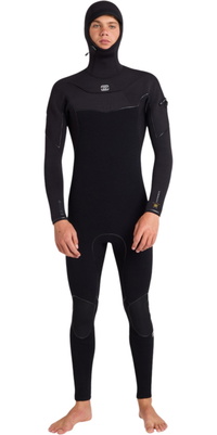 2026 Billabong Heren Furnace Ultra Gullwing 5/4mm Met Capuchon Wetsuit ABYW200125 - Black