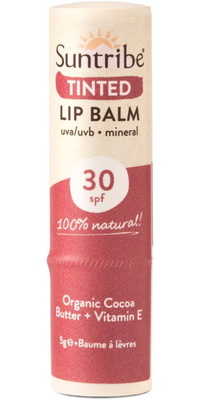 2026 Suntribe Organic Mineral Tinted Lip Balm SPF 30 STLBZT