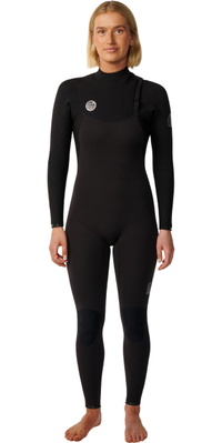 2027 Rip Curl Dames Elasto 5/4mm Ritssluiting-vrij Wetsuit 17WWFS - Black