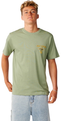 Rip Curl Heren Fade Out Icon T-Shirt 12GMTE - Sage