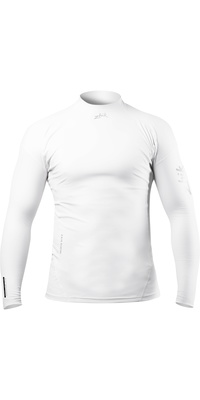 2026 Zhik Mens Eco UPF50+ Long Sleeve Spandex Rash Guard DTP-0063 - White