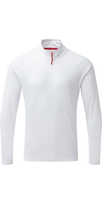 2026 Gill UV UV-T-shirt Met Rits En Nek Wit UV009