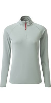2026 Gill UV UV-T-shirt Met Rits En Nek Grijs UV009W