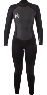 2025 Gul Junior Girls G-Force 3mm Flatlock Wetsuit GF1308-B7 - Black