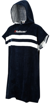 2026 Northcore Beach Basha Stripe Handdoek Met Capuchon Veranderen Robe / Poncho NOCO241 - Blue