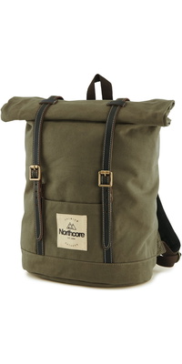 2026 Northcore Gewaxt Canvas Rugzak NOCO118 - Olive Green