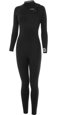 2025 Nyord Dames Furno Warmth 5/4mm Borst Ritssluiting Wetsuit FWW54001 - Black