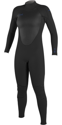 2026 ONeill Dames Epic 5/4mm Rug Ritssluiting Wetsuit 4218B - Black