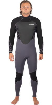 2025 Gul Heren Response 5/3mm Gbs Rug Ritssluiting Wetsuit RE1213-C1 - Grey / Black