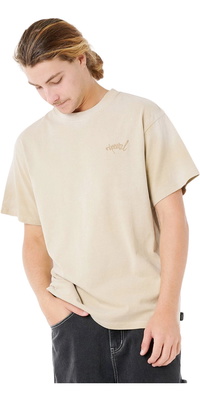 2025 Rip Curl Heren Medina Distressed Tee 0TKMTE - Khaki Sand