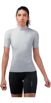Zhik Dames Eco Spandex UPF50+ Short Sleeve Top DTP-0067-W-PLT - Platinum