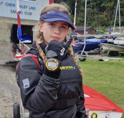 Geel zeilhorloge Optimum Time OS Series 3 als wedstrijdtimer