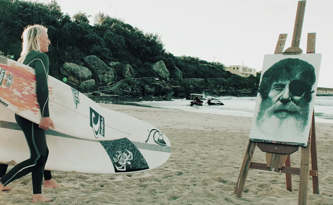 Surfers honouring Jack O'Neill