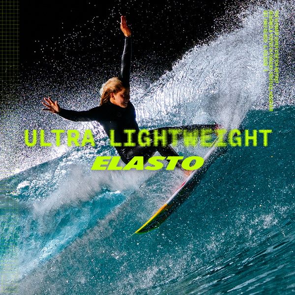 ELASTO-print op de onderarm van een Rip Curl Elasto wetsuit