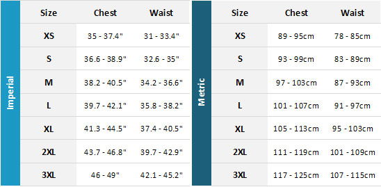 Jobe 4-Buckle Impact Vest 19 0 Size Chart