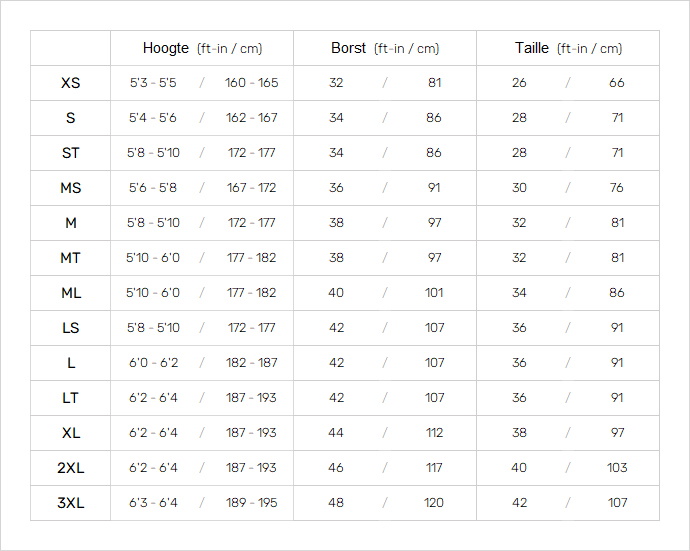 C-Skins Mens Wetsuit Classic Fit 23 Mens Matentabel