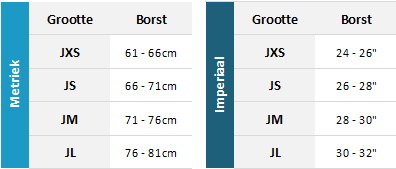 Gul Junior Marine Garments 19 0 Matentabel