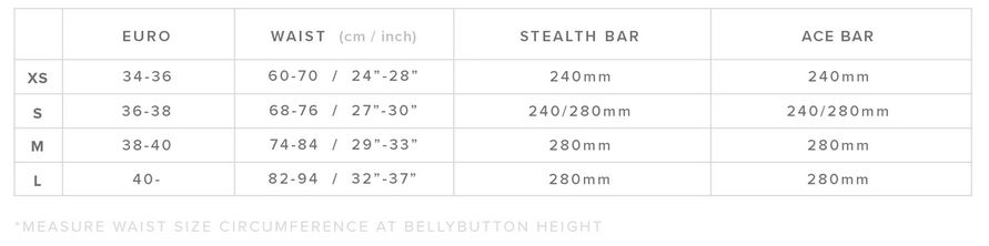 Mystic Womens Harness 22 0 Matentabel